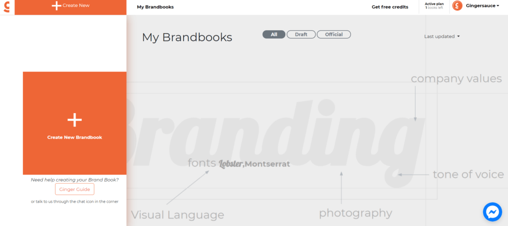 create a brand book online